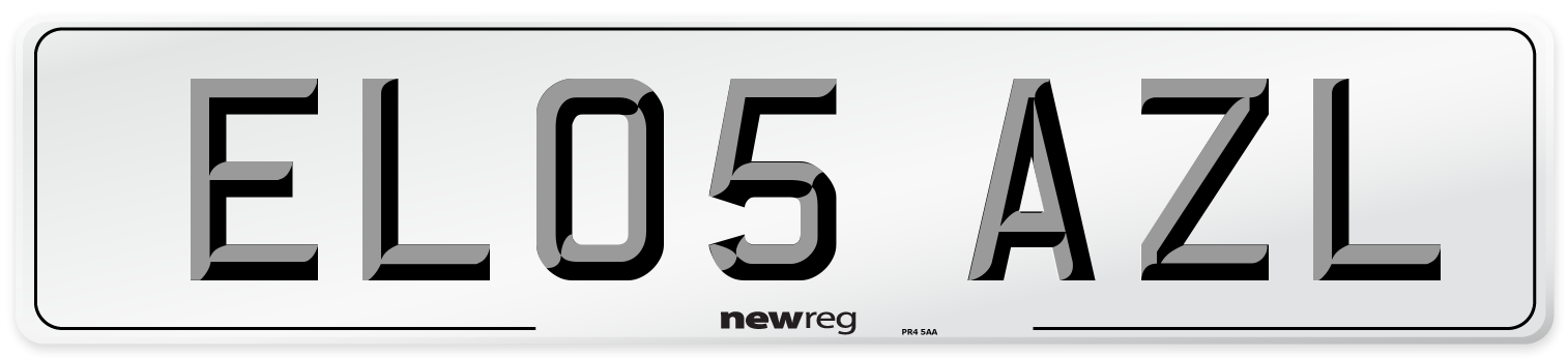 EL05 AZL Number Plate from New Reg